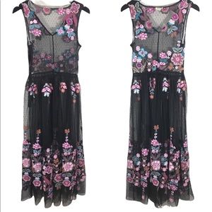 Sundance Floral mesh Dress Floral mesh dress Anastasia Black Embroidered Lace